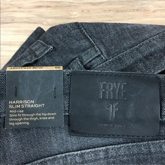 <SOLD>FRYE HARRISON SLIM STRAIGHT BROCK JEANS NEW - Picture 3 of 6